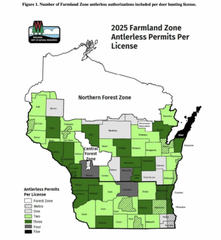 WISCONSIN DEER POPULATION MAP 2025 visual data 2